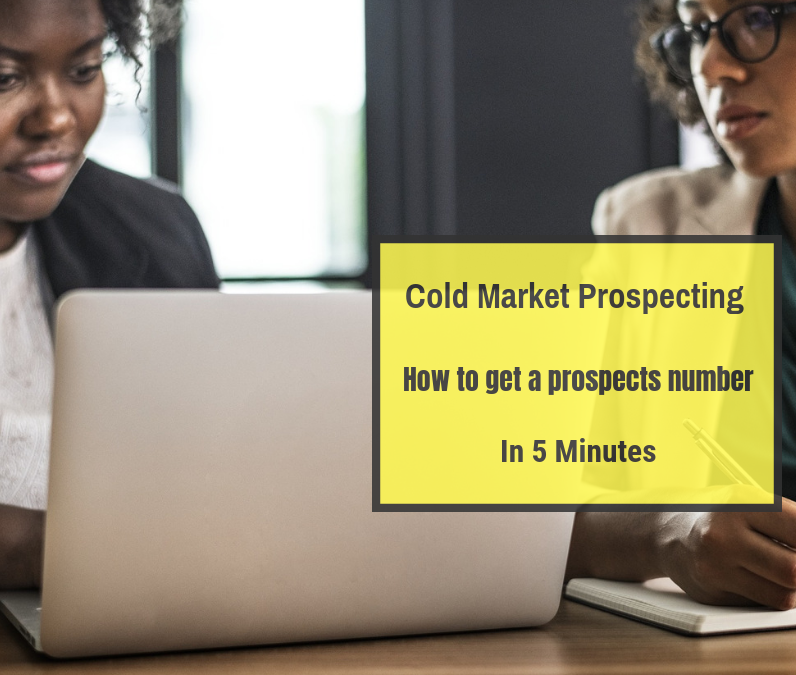 Cold market prospecting- how to get a prospects number in 5 minutes